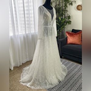 Sequined prom or wedding dress